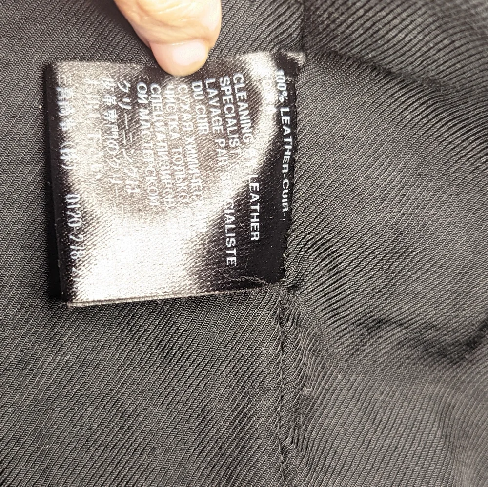 Haider Ackermann tumbled lamb skin leather biker jacket with asymmetric lapel. 0 - Picture 10 of 12